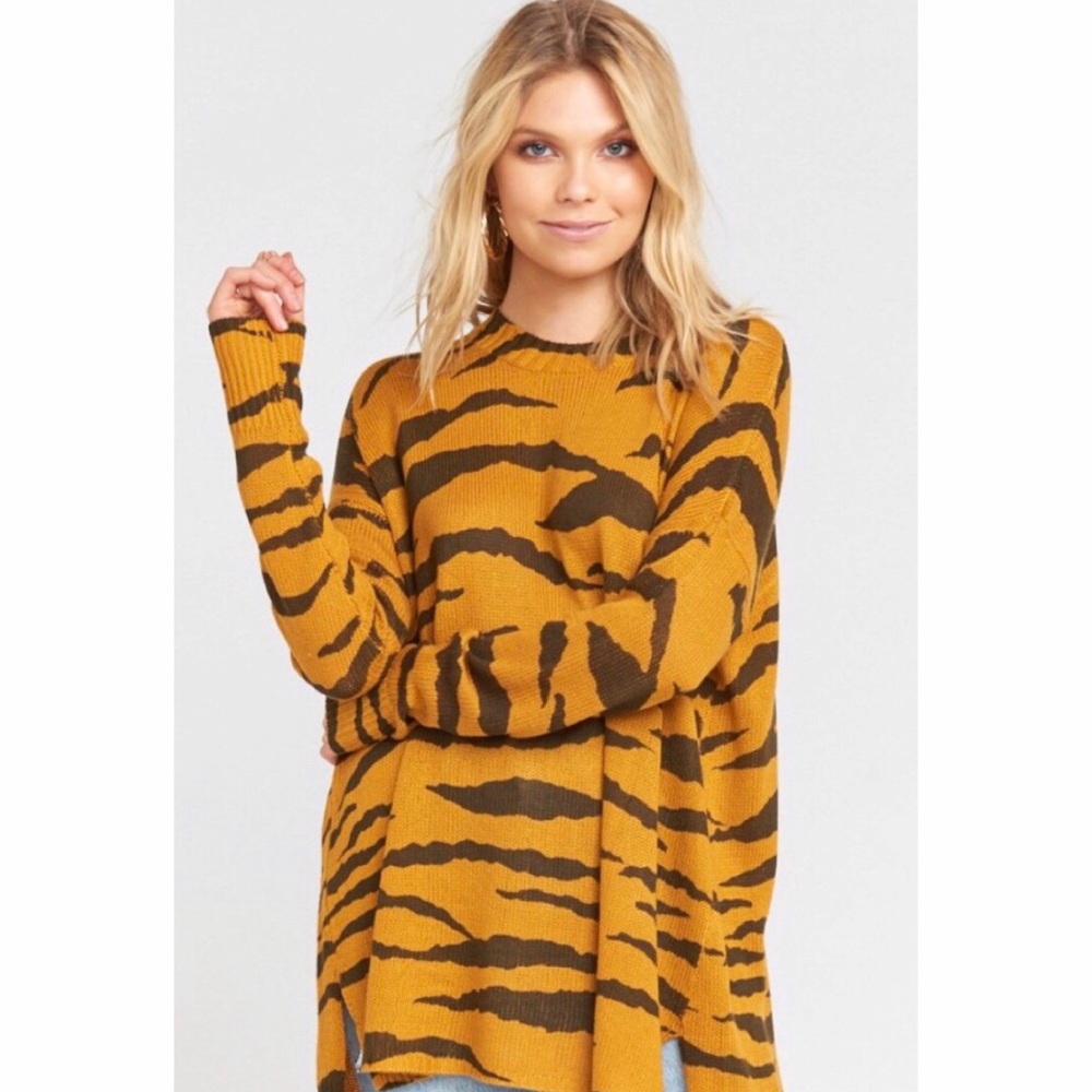 NWOT SHOW ME YOUR MUMU | Women’s Great Tiger Knit Bonfire Sweater XS $14… - Picture 3 of 6